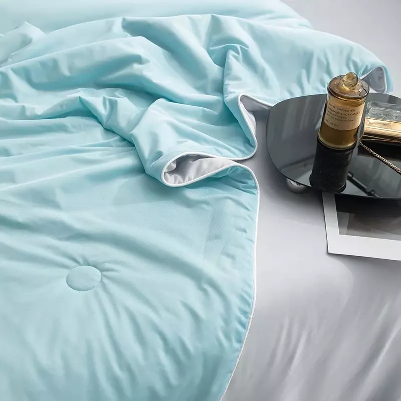 Manta de refrigeración para cama, edredón de aire acondicionado sedoso, ligero, frío de doble cara, tela de refrigeración, Verano
