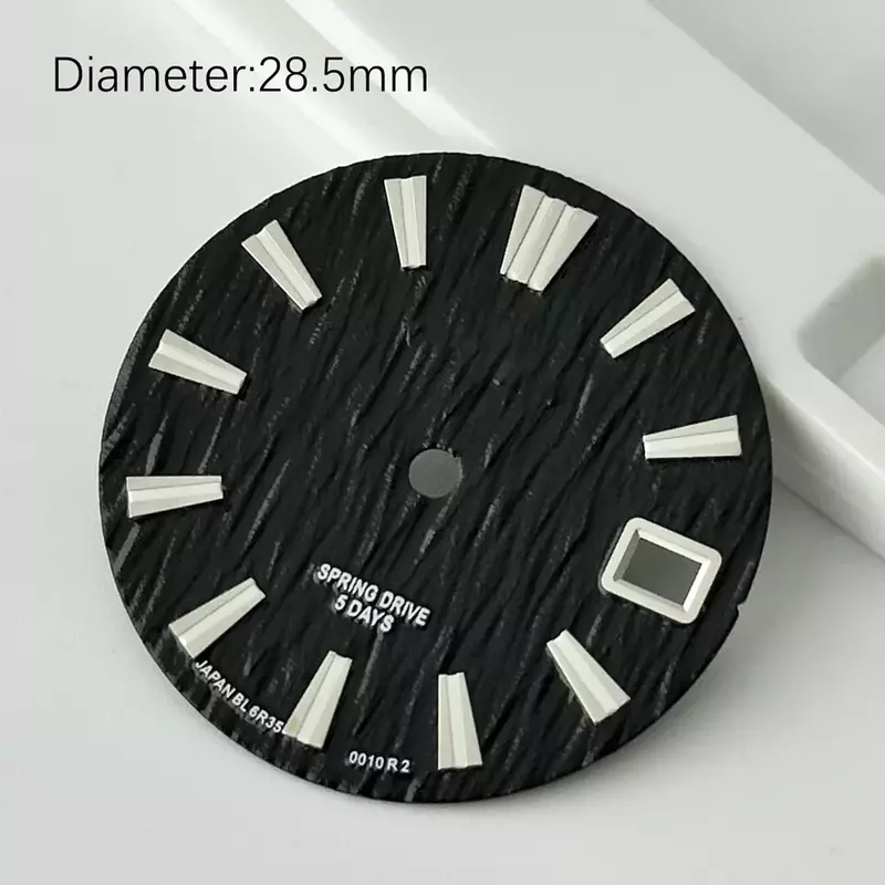 28.5mm GS logo white birch forest pattern suitable for NH35 movement dial watch accessories custom watch SLGH005G（1）
