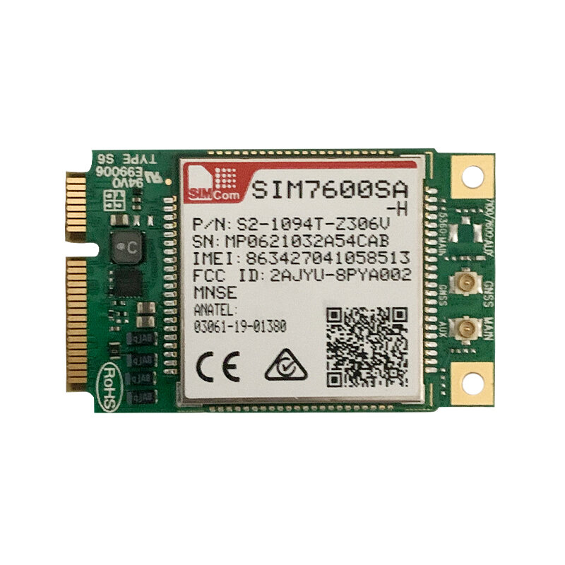 SIMCOM SIM7600SA-H LTE Cat4 MINI PCIE وحدة لأستراليا نيوزيلندا أمريكا الجنوبية LTE-FDD B1/B2/B3/B4/B5/B7/B8/B28/B40/B66