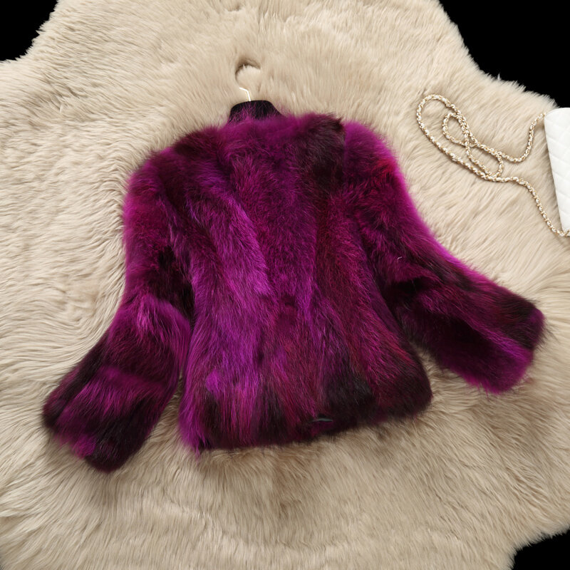 Fur coat New natural raccoon fur coat women's short slim leather coat jacket fall/winter 2022 Fashion Winter Warm Women Coat