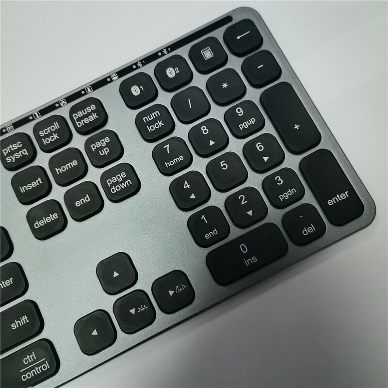 Portátil sem fio ABS e alumínio Alloy Computer Keyboard para o trabalho, 110 Key Metal, Best Selling