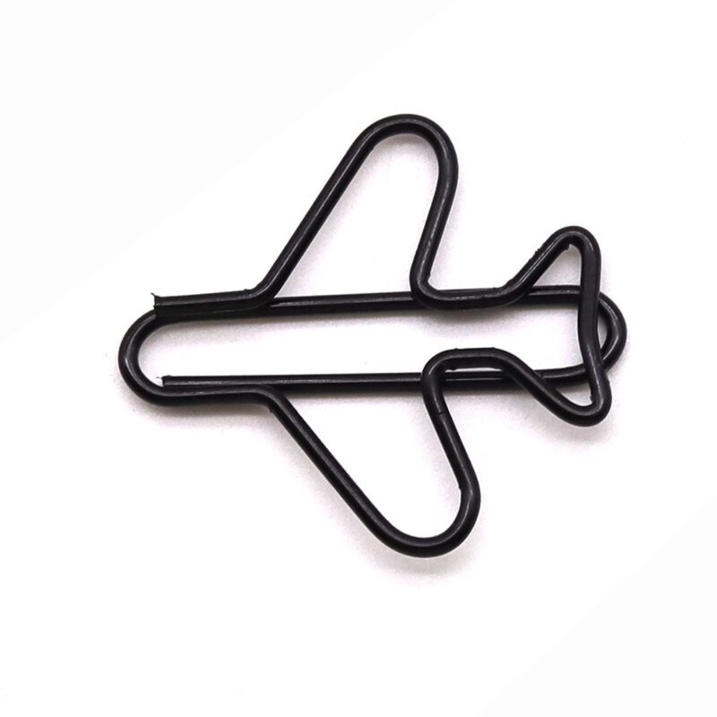 10pcs Index Bookmark Airplane Paper Clip Metal Memo Airplane Shape Creative Bookmark Clip Clip-on Creative Metal Paper Clips