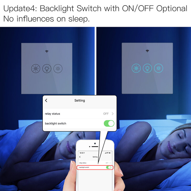 MOES New WiFi RF Smart Light Dimmer Switch 2/3Way Smart Life/Tuya APP Control Works with Alexa Google Voice Assistants
