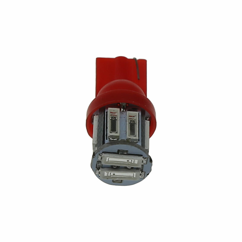 1 bombilla de techo de coche rojo T10 W5W lámpara de matrícula 10 emisores 7020 SMD LED 194 259 2525 A065