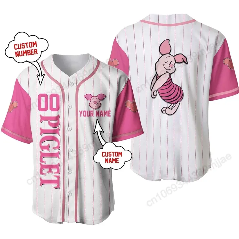 Ropa informal coreana para mujer, camisa de béisbol, camisetas y blusas con botones de los años 2000 y Y2k, Top blanco para hombre y mujer