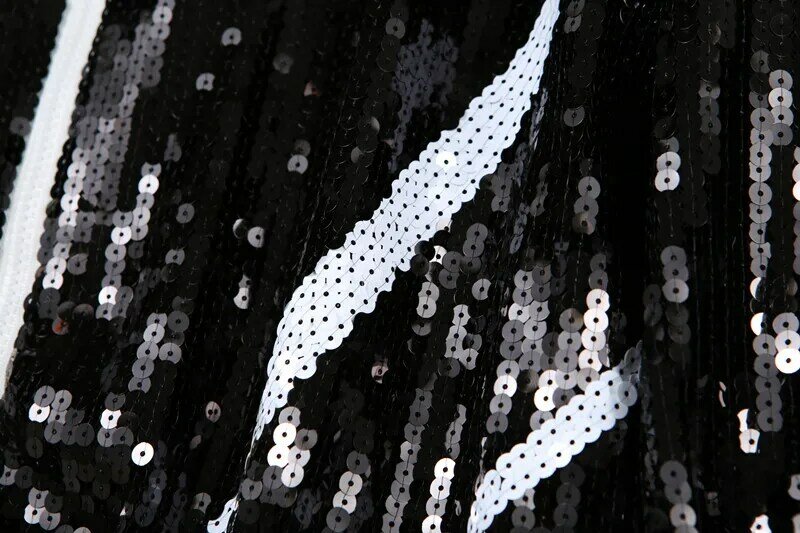 스팽글 패치워크 긴팔 스트리트웨어 여성 재킷, 라운드넥 힙합 스트레이트 하이 퀄리티 여성 코트, 가을 신상