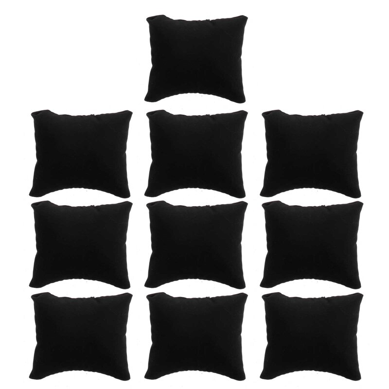 10 piezas de almohada para reloj de gama alta, almohada pequeña con enchufe central, bolsa de almohada pequeña de algodón, cojín