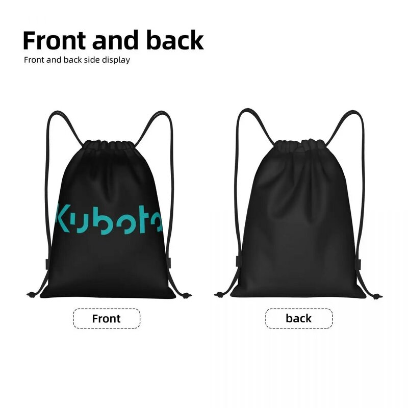 Kubota Logo Drawstring Bags Football Backpack Gym Sackpack String Bag for Working Out