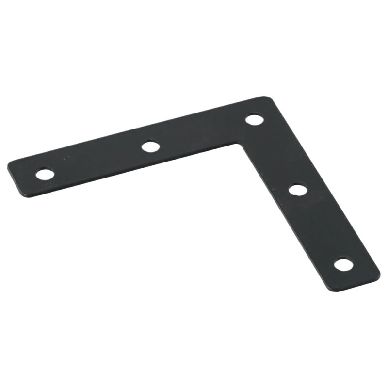 Staffa in acciaio addensato nero L staffa ad angolo retto connettore staffa mensola a 90 ° acciaio inossidabile per qualsiasi ripiano dell'armadio da tavolo
