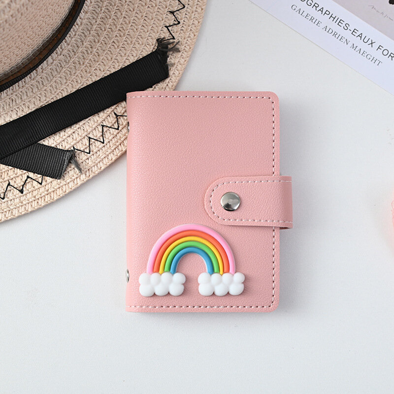 Fashion PU Leather Function 26 Bits Card Case Business Card Holder Student Cute Credit Passport Card Bag ID Passport Card Wallet