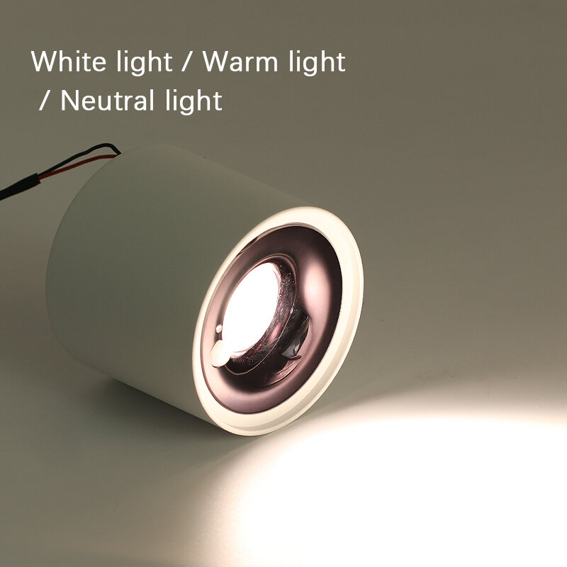 Nordic Modern LED Downlight para sala de estar, cozinha, teto Spotlight, 3 Light Color Conversion, iluminação interior