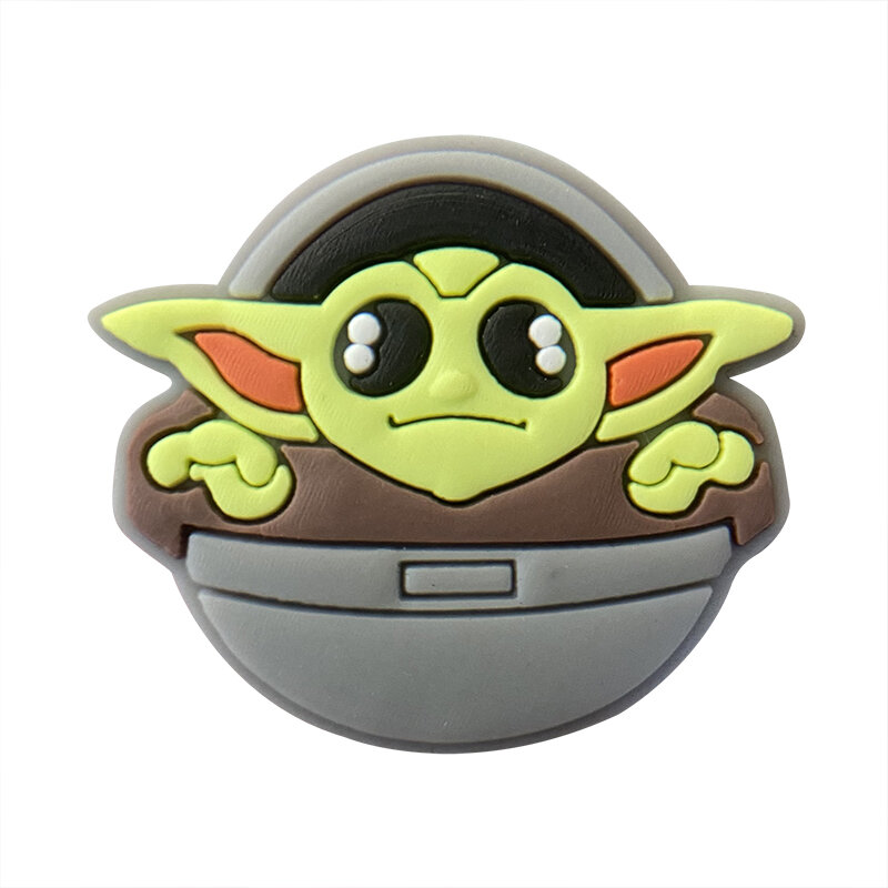 1pcs Disney Star Wars Baby Yoda PVC Croc Shoes Charms Cartoon Sandals Accessories for Clogs Pins Decorate Boys Kids X-mas Gifts