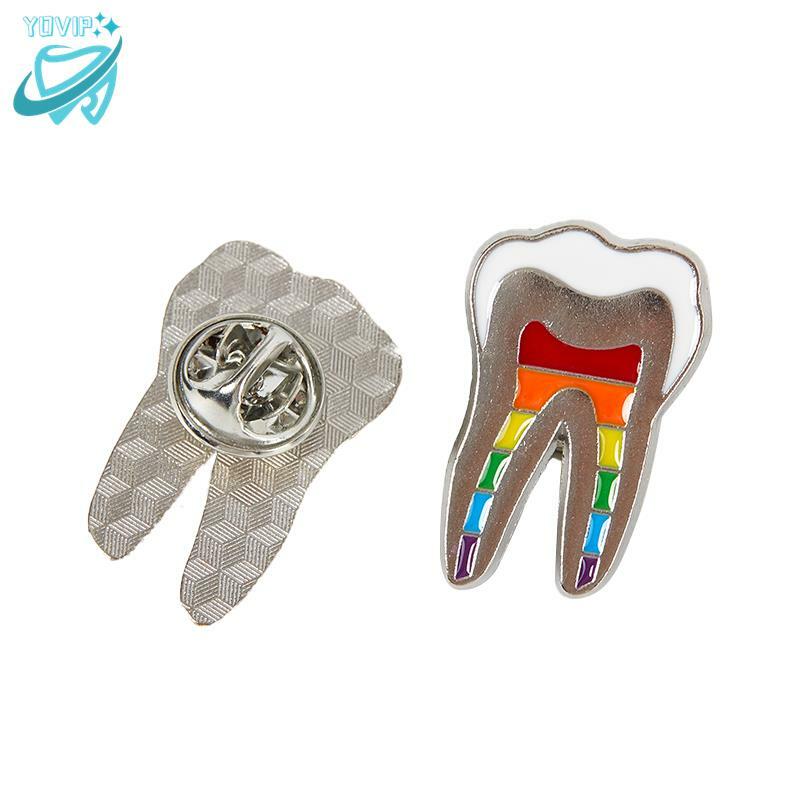 Broches de esmalte para la salud bucal para niños, 1 piezas, insignias de solapa de Hada de los dientes personalizadas, joyería de implante Dental divertida, regalo para amigos