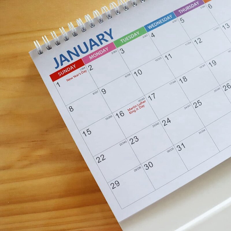 Calendrier de bureau mensuel à bascule, à partir de janvier, blocs pour nouvel an et cadeaux de noël pour maison/bureau, 2023