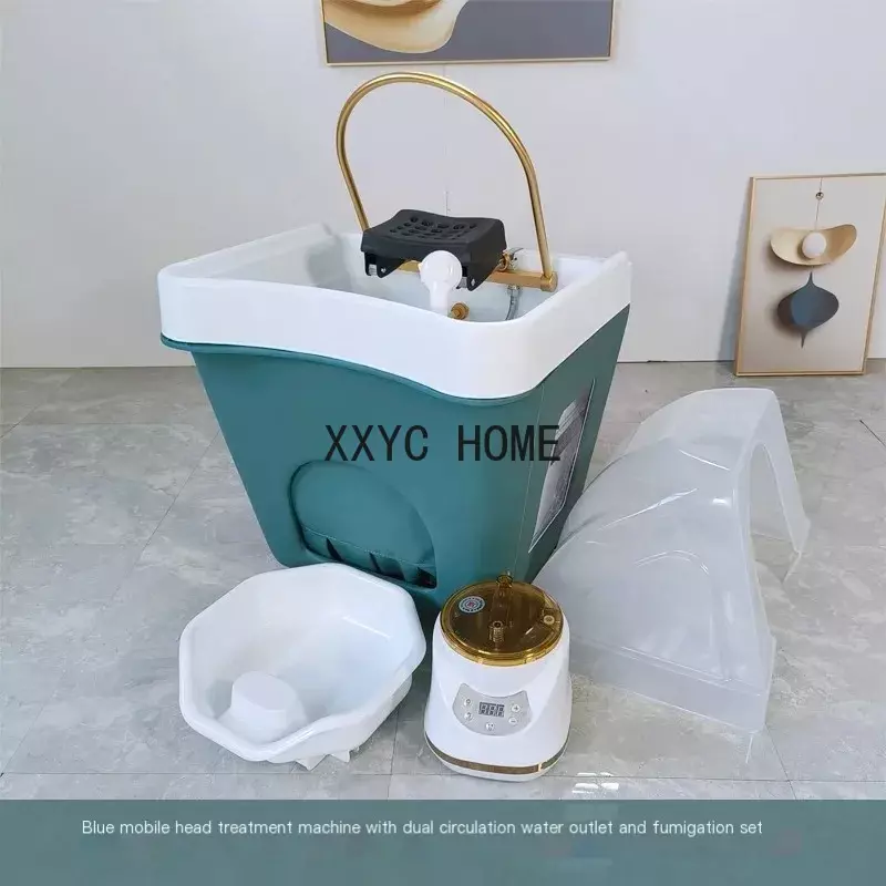 Water Tank Hair Washing Bed Portable Artifact Fumigation Shower Head Shampoo Chair  Silla Peluqueria Furniture MQ50SC