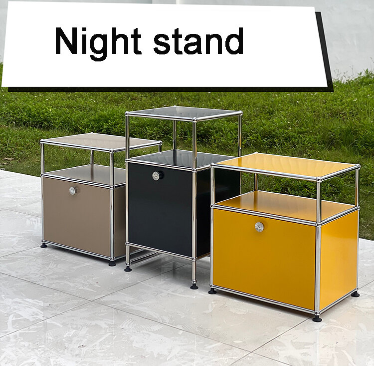 Módulo de Aço Inoxidável Modular Storage Shelf, DIY Móveis, Haller Sideboard, Tamanho Personalizado, Night Stand Cabinet, Uso Doméstico
