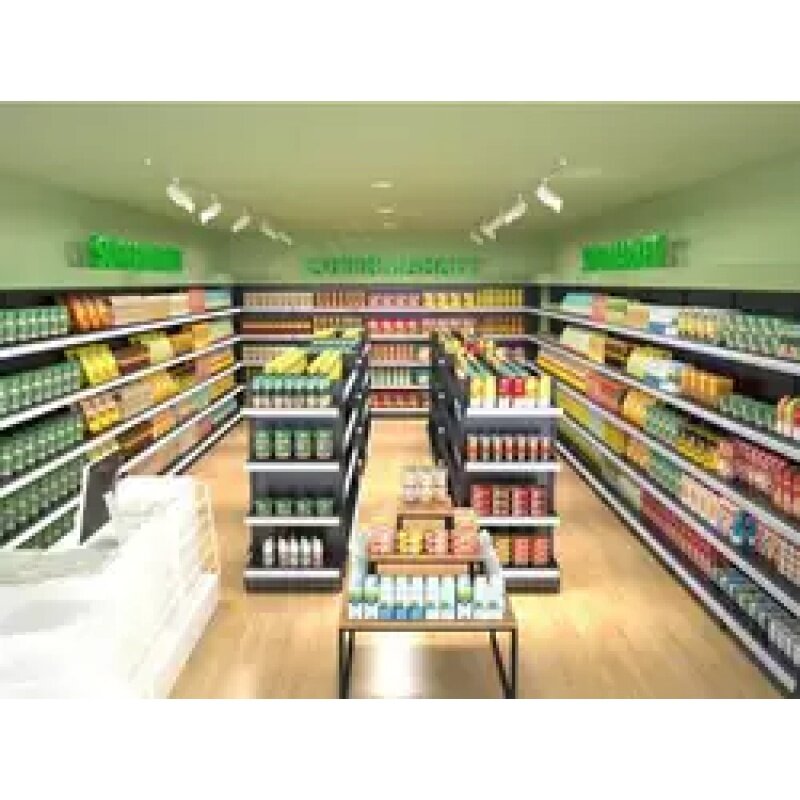 Soporte de exhibición de supermercado y farmacia personalizado, estantes de papelería, estantes de aperitivos de un solo lado y doble, tienda de conveniencia, Sh