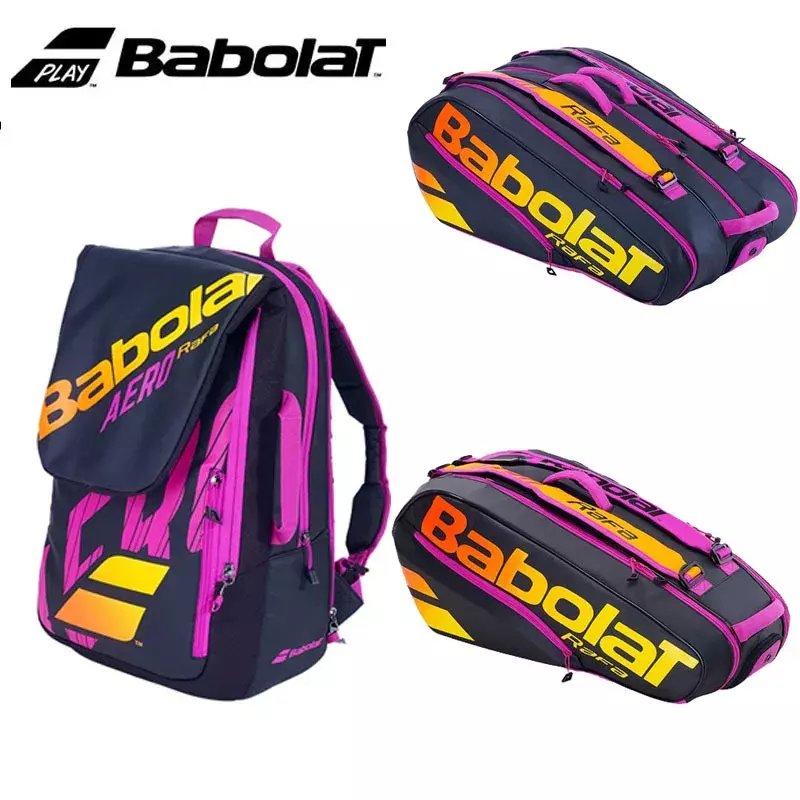Mochila de tênis masculina Babolat, bolsa de tênis PURE AERO RAFA Racqueteira, raquete de badminton, bolsa de padel, 3-12