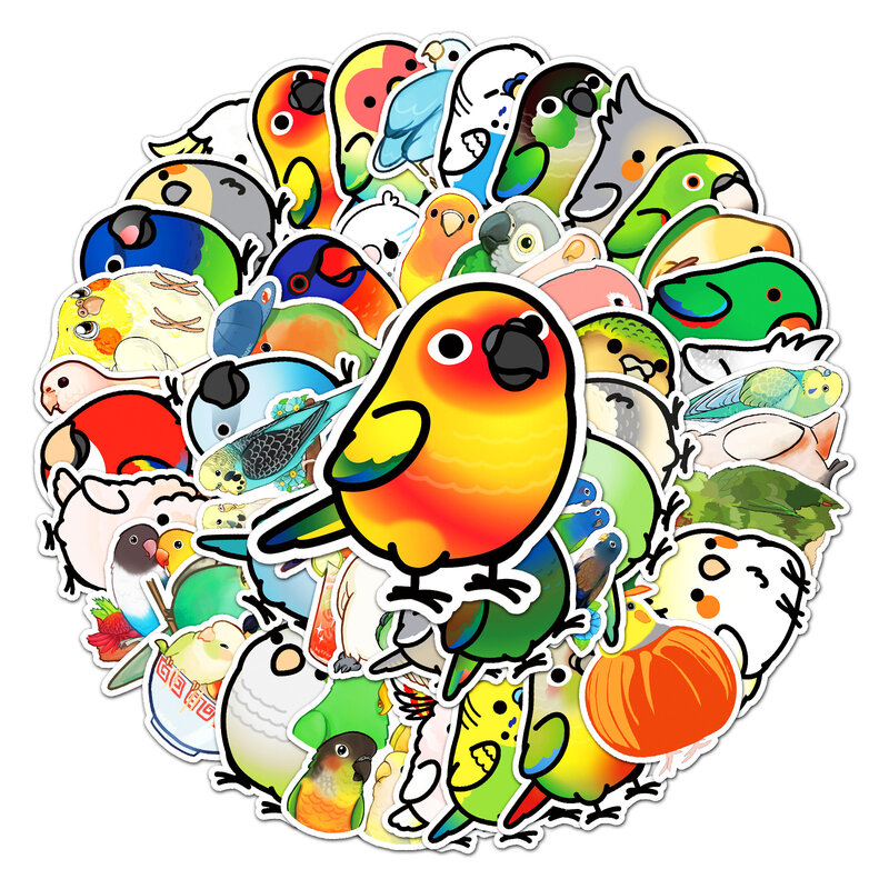 10/30/50pcs Kawaii Parrot Bird Graffiti Stickers Trave NoteBook Phone Taptop chitarra Graffiit Sticker regalo per Kid Toy all'ingrosso