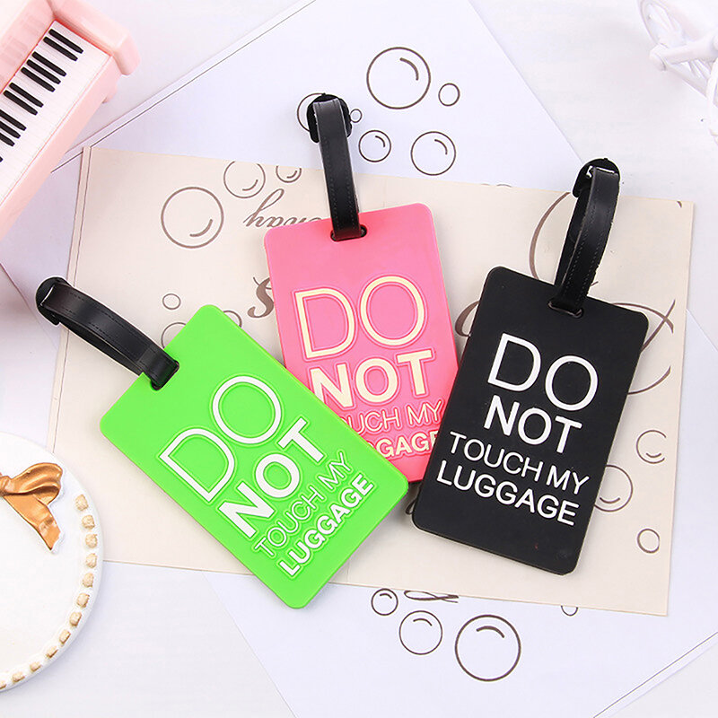 Luggage Tags Anti Theft PVC Letters Baggage Name Tag Suitcase ID Address Label Holder Work Covers Portable Travel Accessories