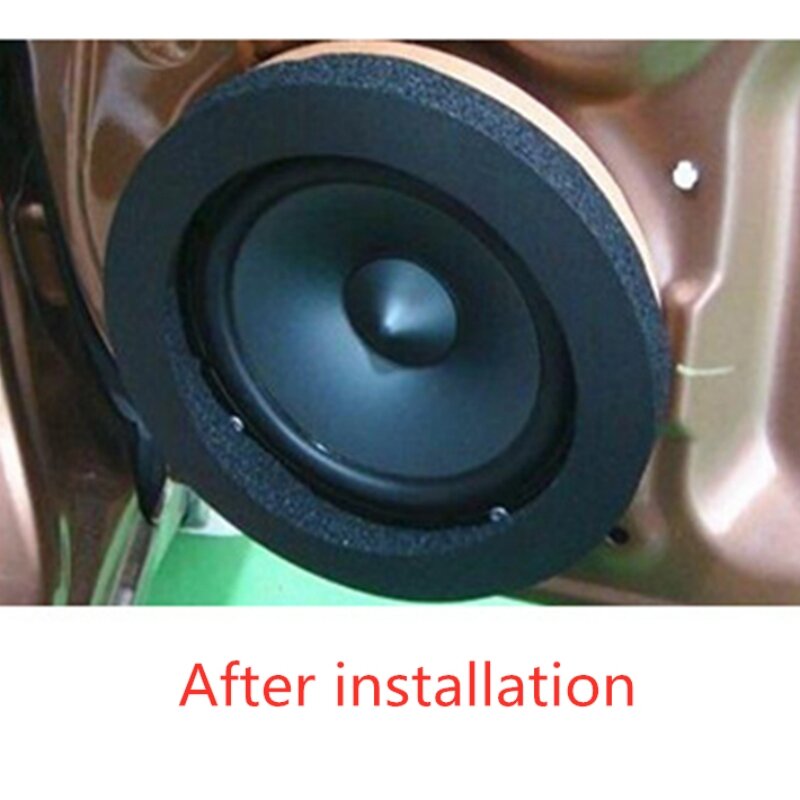4pcs Car Audio Universal Speaker Som Isolamento Anéis Auto-Adesivo Bass Porta Trims para Enhanced Auto Soundproofing