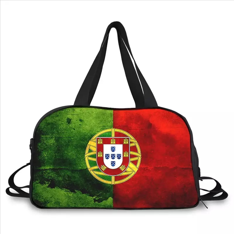 Portugal Flag 3D printing fashion trend portable large capacity multi function messenger bag travel bag