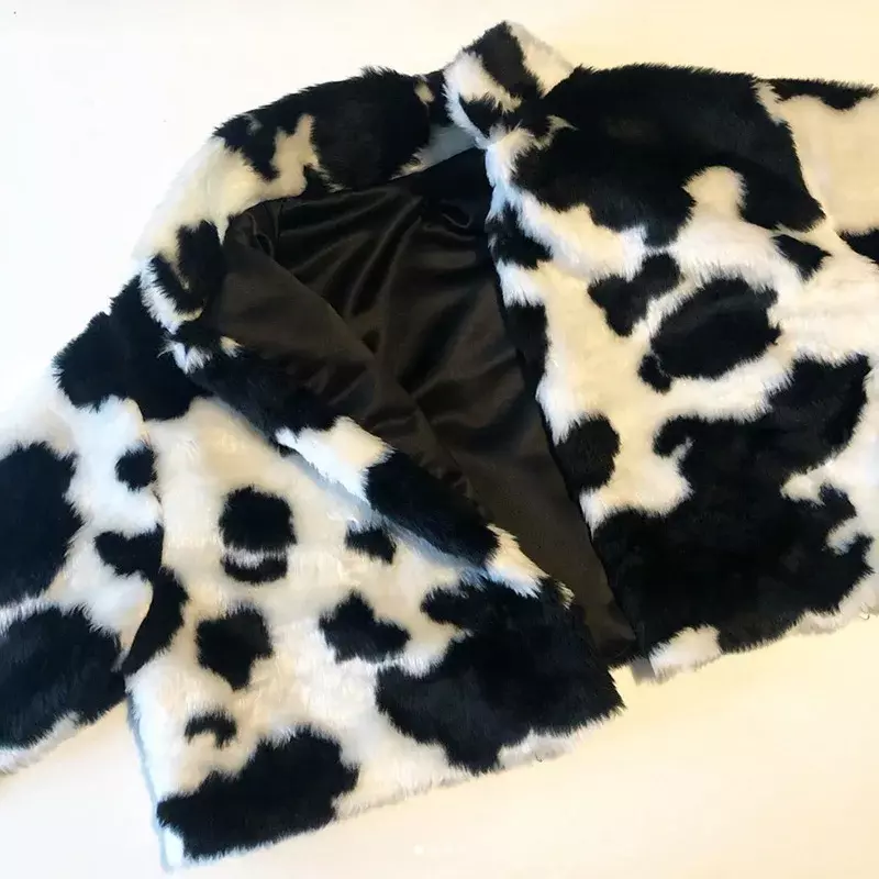 Female Keep Warm Plush Lapel Cute Jacket Outdoor Casual Faux Fur Coat Autumn Winter Women Loose Furry Soft Sweet Outwear