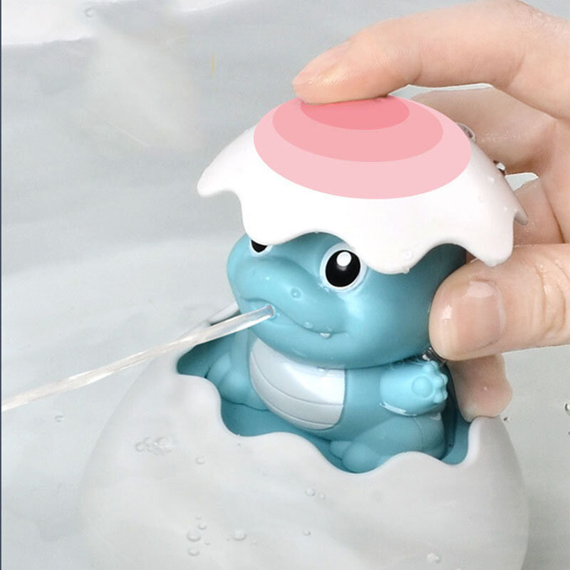 Baby Bath Toys Cartoon Children's Penguin dinossauro Egg Water Spray Sprinkler Banheiro Chuveiro Flutuante Squirt Egg Brinquedos Para Crianças