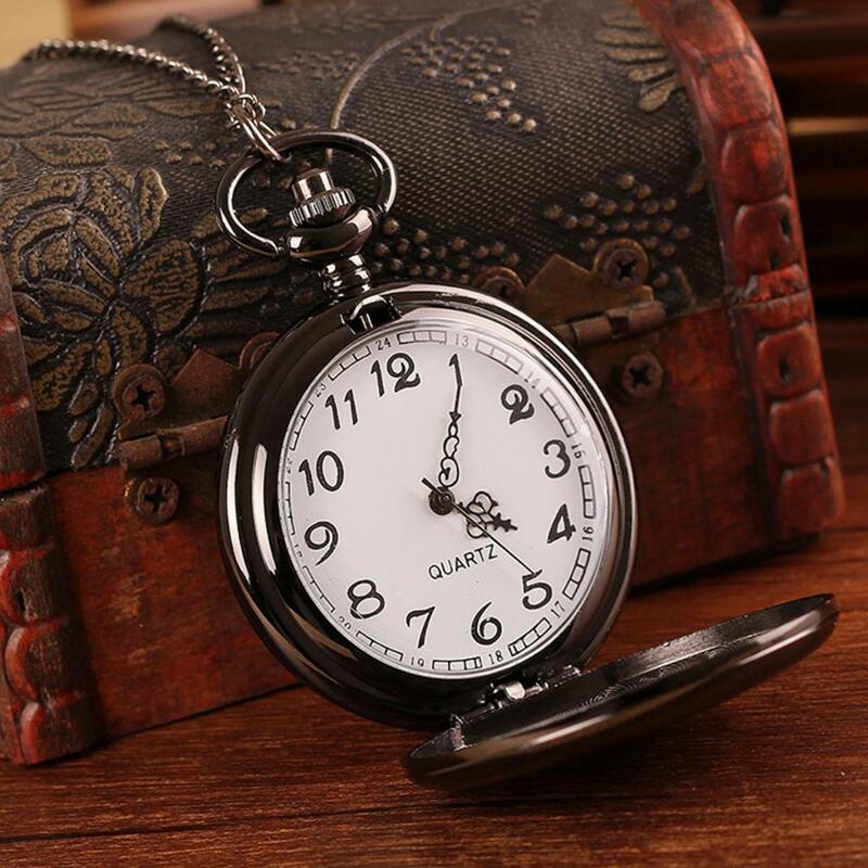 Relógio de bolso retrô mecânico para homens e mulheres, vintage, liga suave, pingente redondo, quartzo, corrente, presentes de jóias