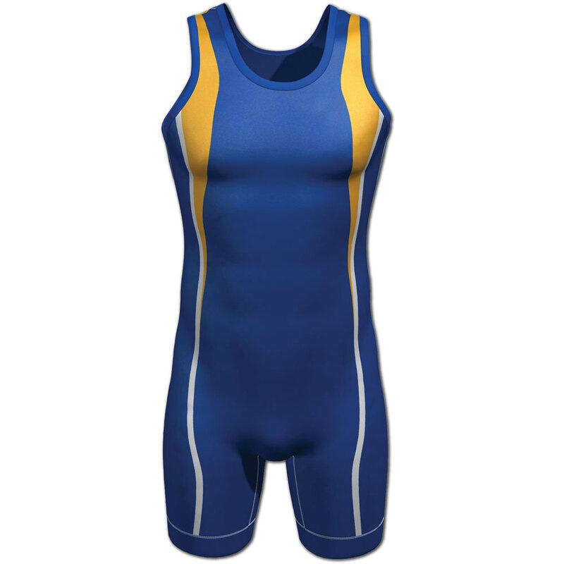 Bodysuit Singlet Gulat Pakaian Dalam Leotard Pakaian Dalam Olahraga Tanpa Lengan Triathlon PowerLifting Pakaian Renang Lari Skinsuit