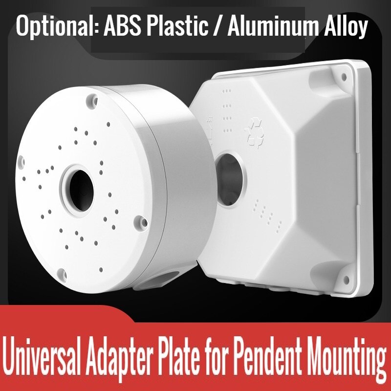 Universal Adapter Plate for Pendent Mounting Hemispherical Ceiling Bracket Built-in cavity hidden cables Aluminum Alloy Plastic