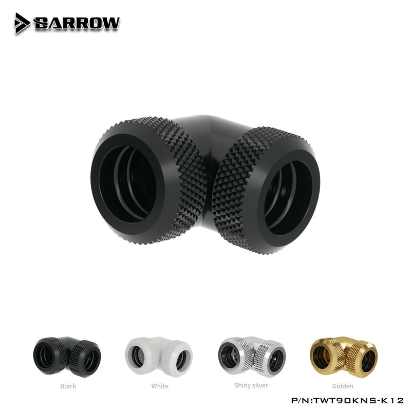 Barrow G1/4 "codo de 90 grados, tubo rígido, conector hembra Dual, TWT90KNS-K12