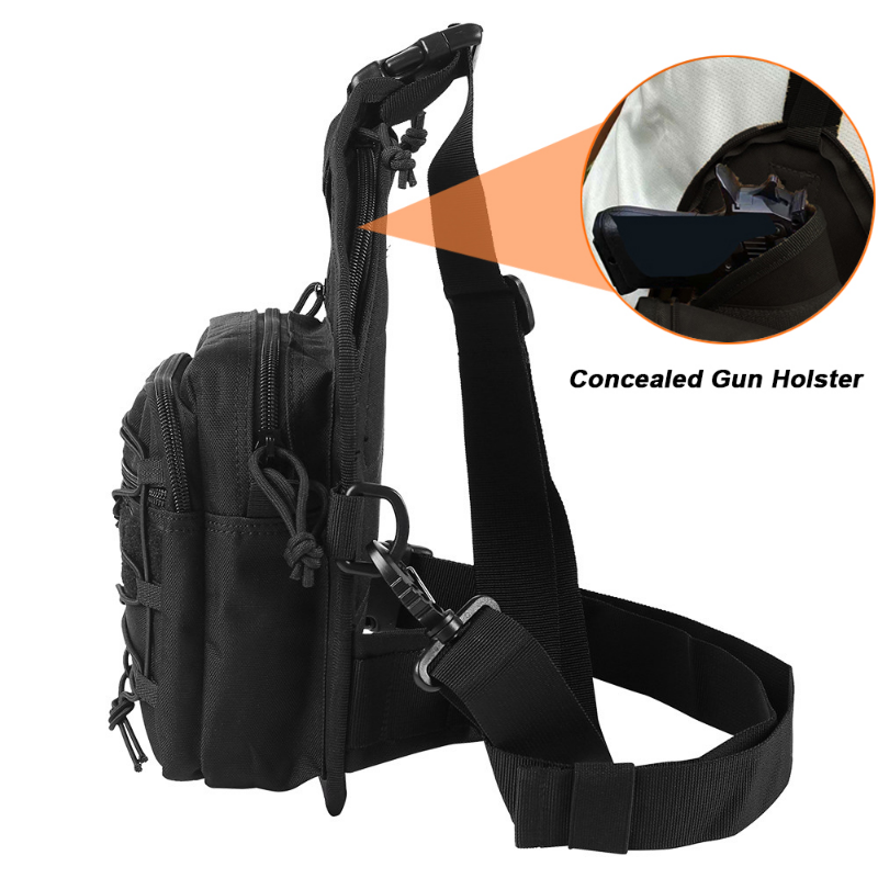 Chikage 고품질 사이클링 가방, 야외 스포츠 하이킹 캠핑 휴대용 체스트 백, 다기능 낚시 전술 가방