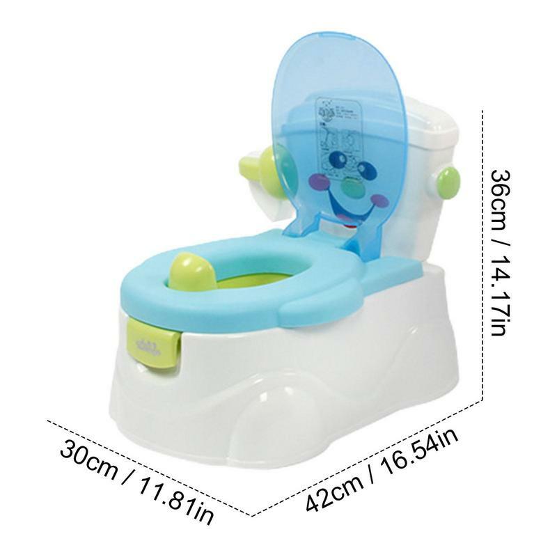 Assento ergonômico do treinamento do toalete, Cadeira Potty para criança, Suporte do papel higiênico