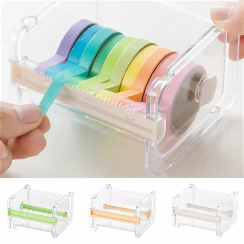Stationery Masking Tape Cutter Washi Tape Storage Organizer Cutter Office Tape Dispenser Office Supplies