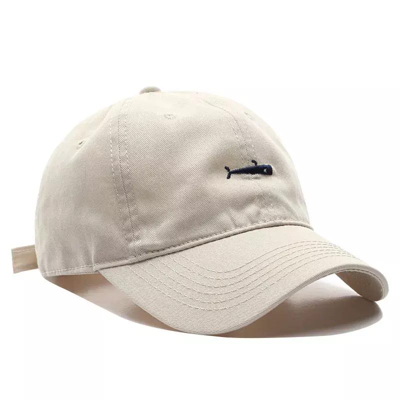 ผู้ชาย Hip Hop หมวกปลาเย็บปักถักร้อยสไตล์ญี่ปุ่น Harajuku เบสบอลหมวก Snapback Dad หมวกผู้หญิงหมวก Beige สีขาวสีกากีสีเทา