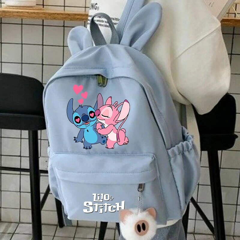 Disney-mochila de Lilo Stitch para niña, niño, estudiante, adolescente, niños, mochilas escolares informales, regalo de cumpleaños, juguete