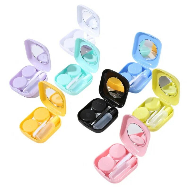 Contact Lens Box Holder Portable Small Lovely Clear Eyewear Bag Container Contact Lenses Soak Storage Case