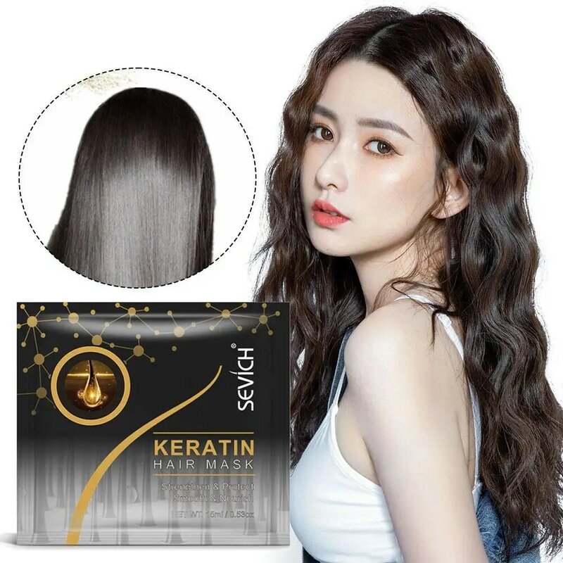 10ml pelembap perbaikan rambut Keratin rambut kering kondisioner Argan perawatan rambut perbaikan rusak W4r2