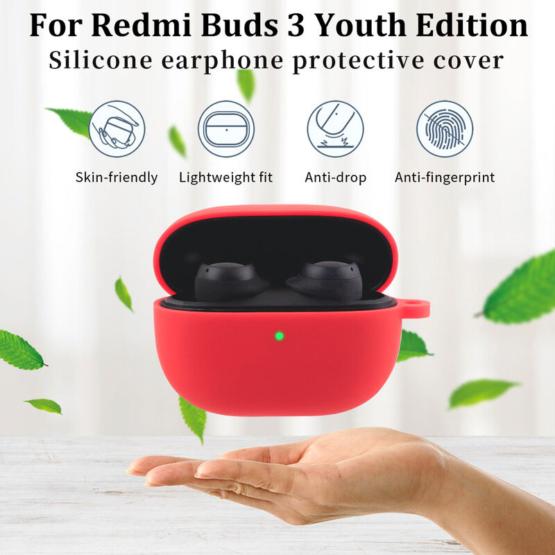 Liquid Silicone protective Case For Xiaomi Redmi Buds 3 Lite Cover Candy Color Soft Thin earphone cover For Redmi Buds3 Lite set