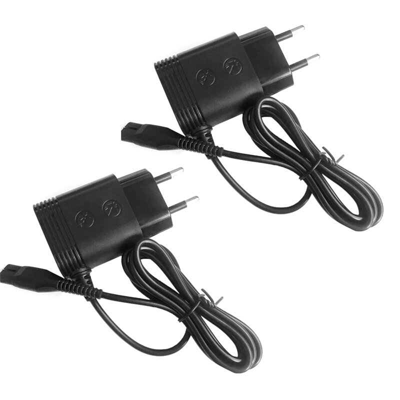 2X Suitable For  Norelco Oneblade QP2520 Shaver, A00390 Charger Power Cord Adapter EU Plug