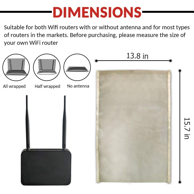 WiFi Router Cover EMF Radiation Protection Bag Shielding RF Blocking 5G Guard Your Health and Family