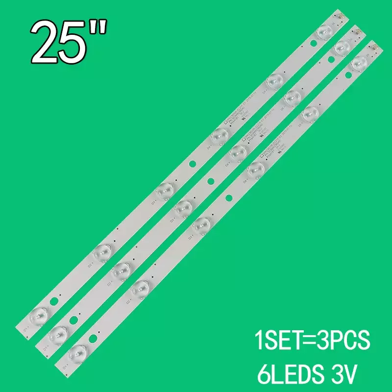 1 ensemble = 3 pièces 6led 3v 446mm pour bande de rétro-éclairage TV LCD 25 pouces MX236D06-ZC21F-03 PY64181 ZK-2 E320292