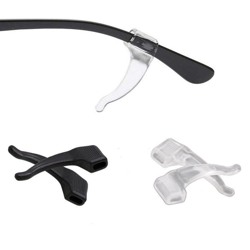 Ganchos para las orejas anticaída para gafas, accesorios de silicona suave, antideslizantes, soporte para la pierna, soporte de sujeción