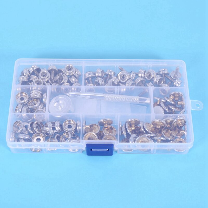 600-Pieces Stainless Steel Marine Grade Canvas and Upholstery Boat Cover Snap Button Fastener Kit