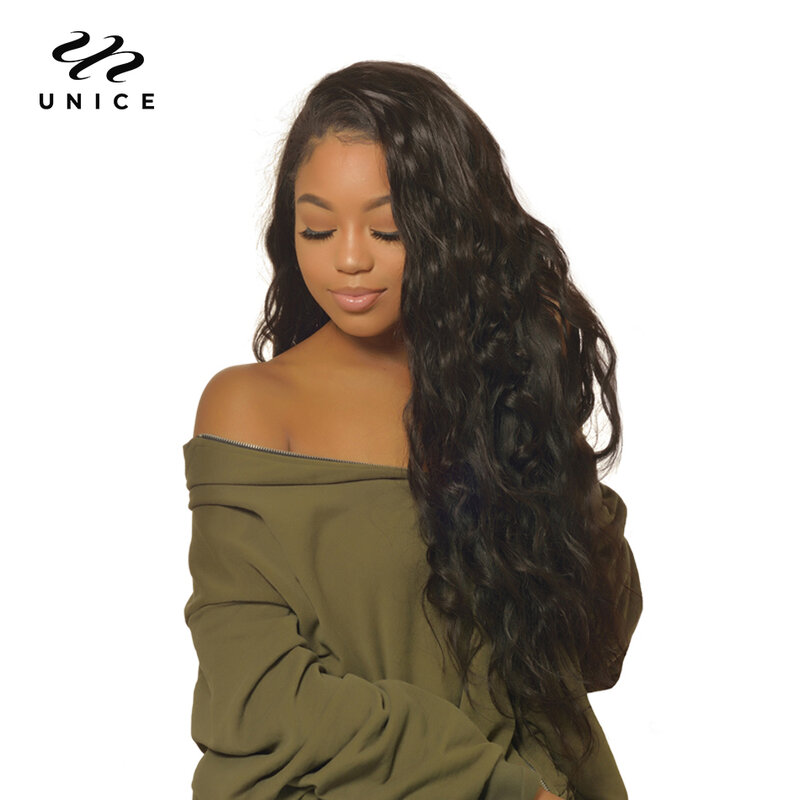 Unice Haar 3 Pcs Natuurlijke Golf Peruaanse Haar Bundels 100% Menselijk Haar Weeft 8 "-26" Natuurlijke Kleur remy Hair Extension Gratis Verzending