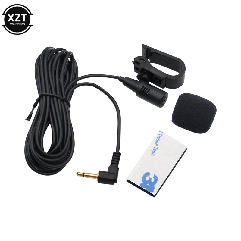 Mini Car Audio Microphone 3.5mm Clip Jack Plug Mic Stereo Professionals Wired External Microphone For Auto DVD Radio 3m Long