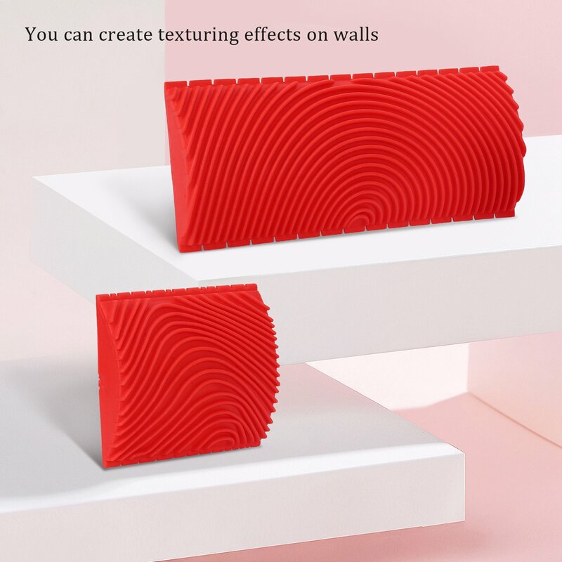 2PCS 3 Inch 6 Inch Imitation Wood Grain Paint Roller Brush Wall Painting Tool sets Wall Texture Art Painting Tool Set