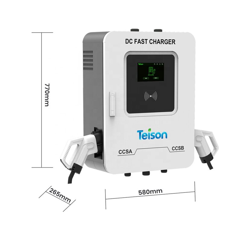 Teison factory 40KW DC fast charger charging station 2 GUNS CCS1/2