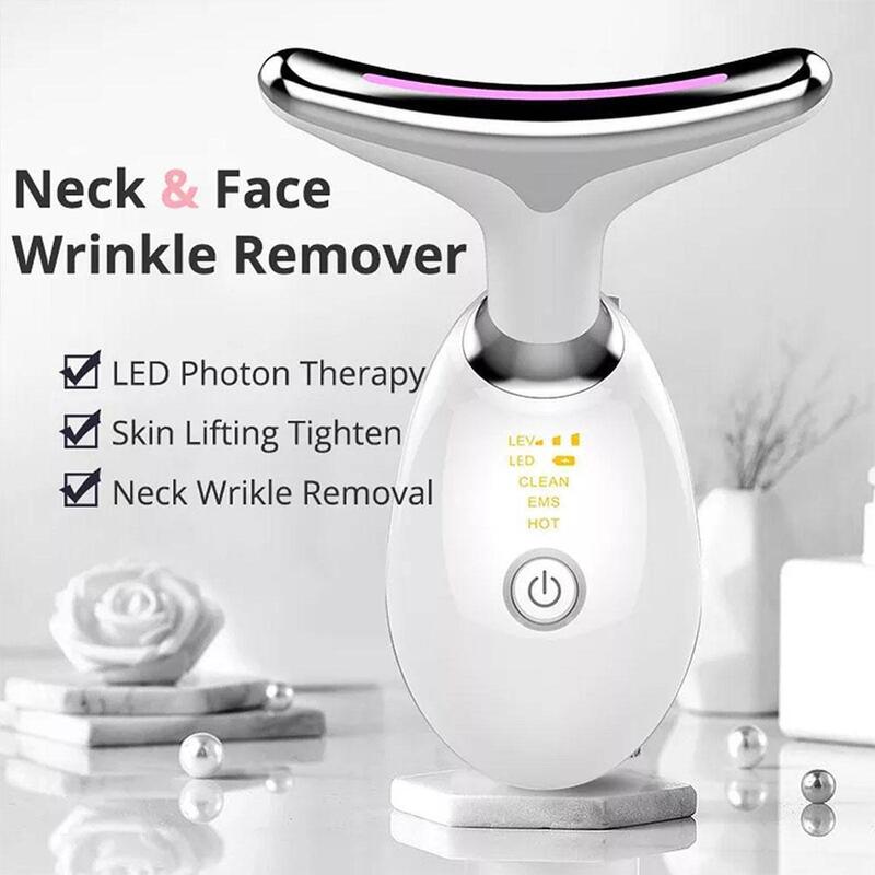 Neck Face Lifting Machine Face Massager Photon Therapy Eye Massage Instrument Vibration Anti Wrinkle Double Chin Remover